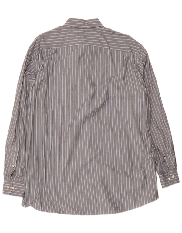 Camisa masculina Tommy Hilfiger tamanho 16 1/2 listrada cinza grande