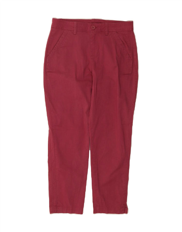 EDDIE BAUER Womens Slim Cropped Trousers US 6 Medium W28 L25 Pink Cotton Vintage Eddie Bauer and Second-Hand Eddie Bauer from Messina Hembry 