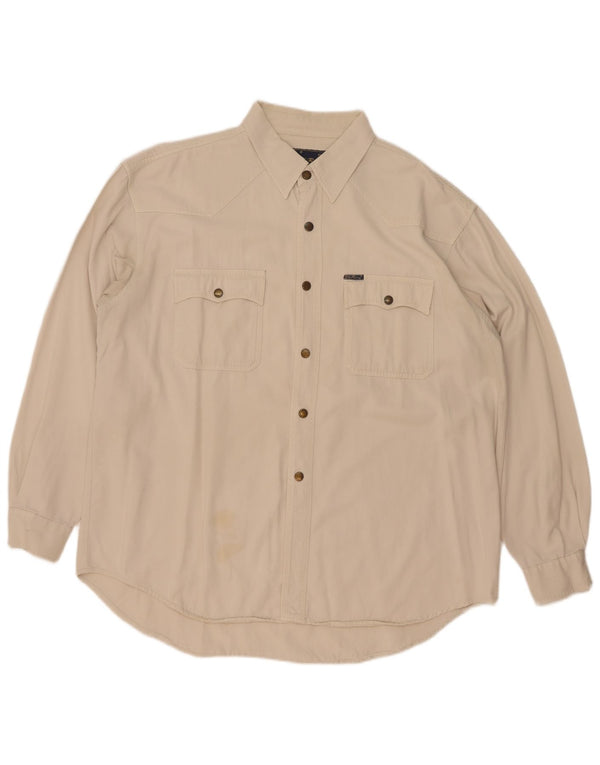 Camisa masculina vintage 2XL bege