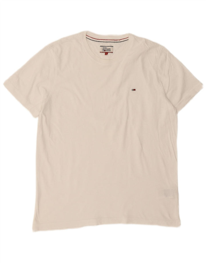 Camiseta masculina TOMMY HILFIGER grande algodão branco