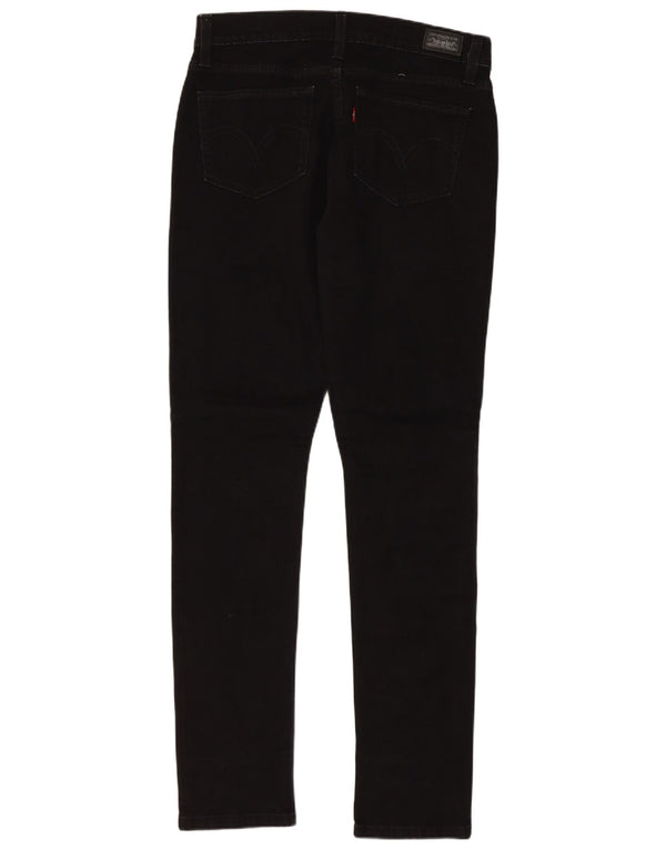 Calça jeans feminina Levi's 524 Super Low Skinny US 7 Médio W30 L32 Algodão Preto