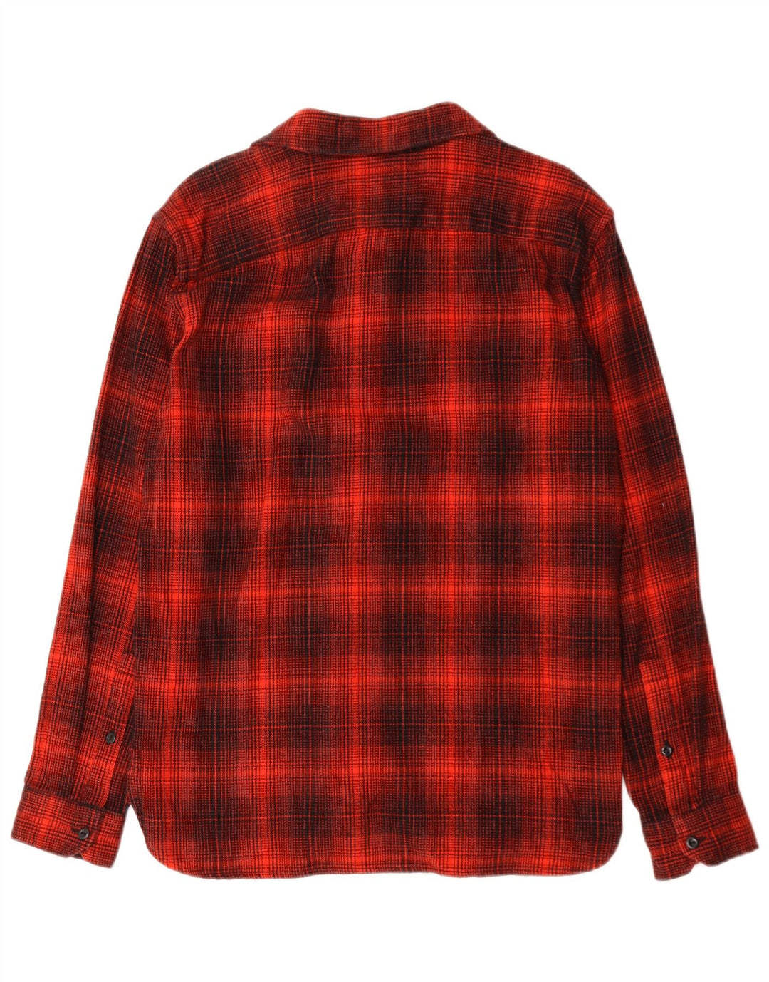 Camisa masculina de flanela padrão LEVI'S de algodão xadrez vermelho médio