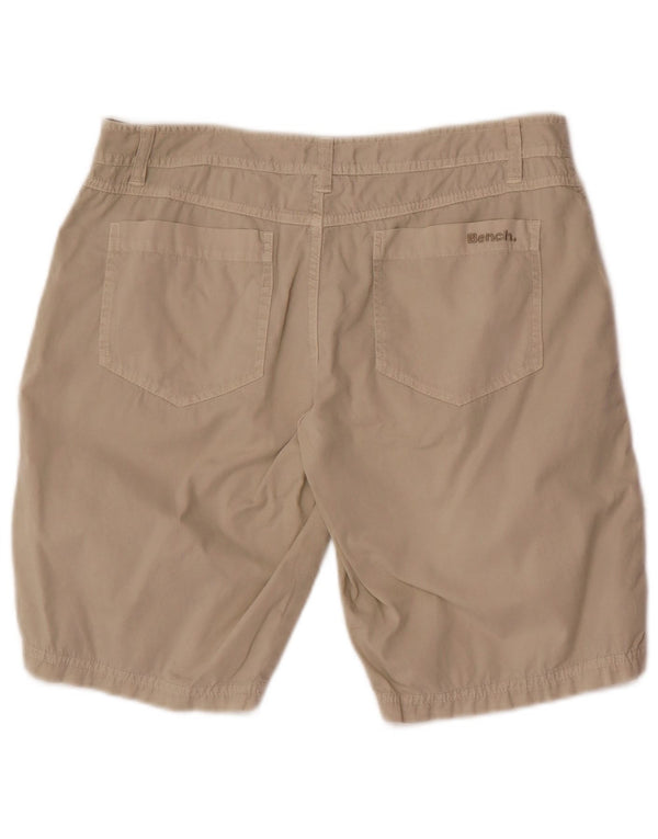 Bench Mens Chino Shorts W28 Pequeno Algodão Bege