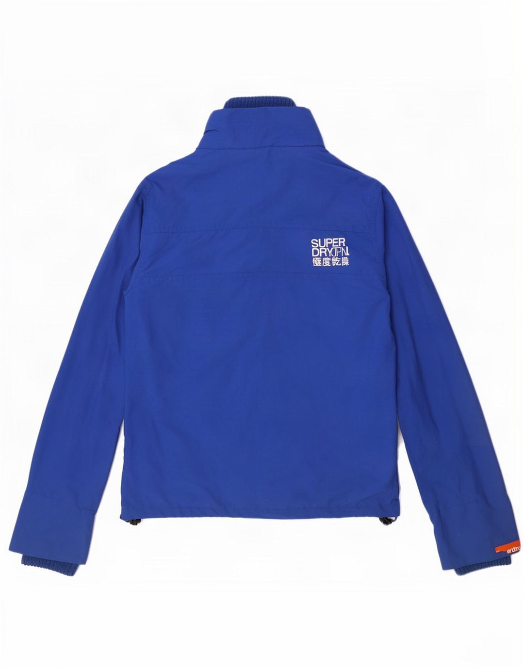 Jaqueta de chuva feminina Superdry UK 12 nylon azul médio