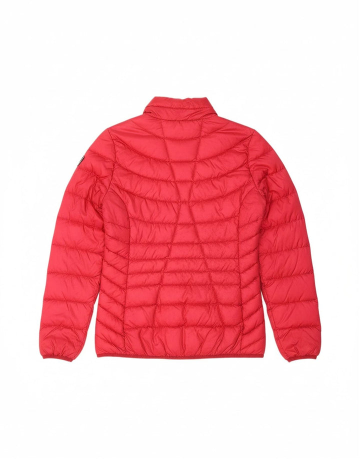 Jaqueta PUMA Feminina Acolchoada UK 10 Pequena Rosa Nylon