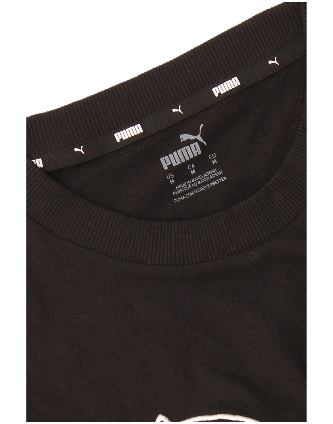 Puma Camiseta Feminina Graphic Top UK 14 Médio Preto