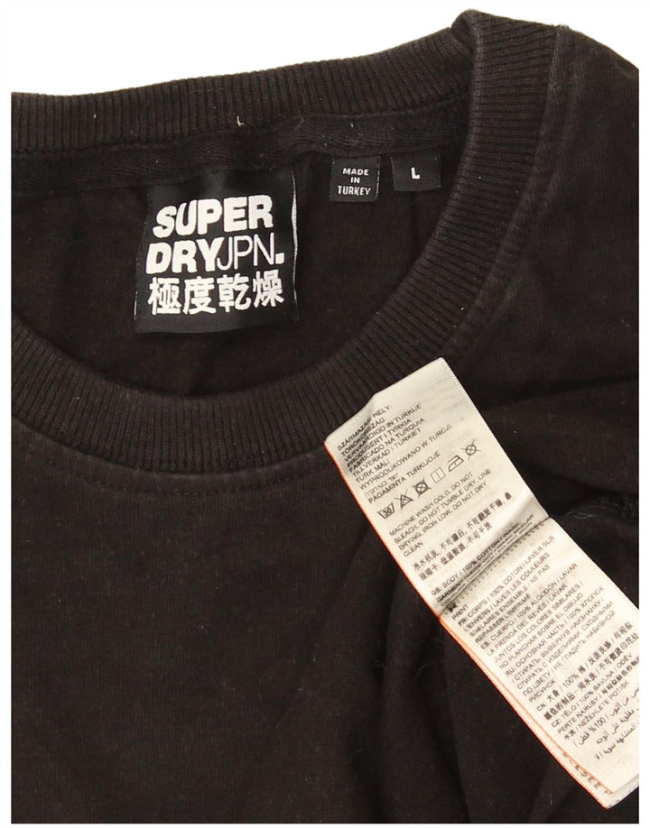 Camiseta masculina Superdry grande poliéster preto