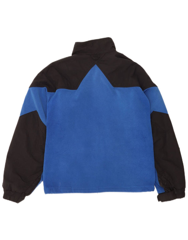 Jaqueta masculina Columbia Titanium Fleece UK 38 bloco colorido azul médio
