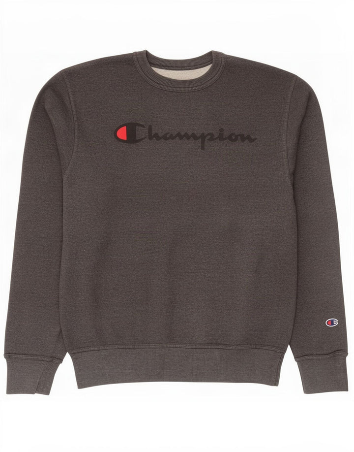 Champion moletom masculino gráfico jumper pequeno algodão cinza