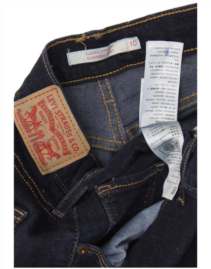 Jeans feminino Levi's Classics Straight US 10 Grande W30 L30 Azul marinho