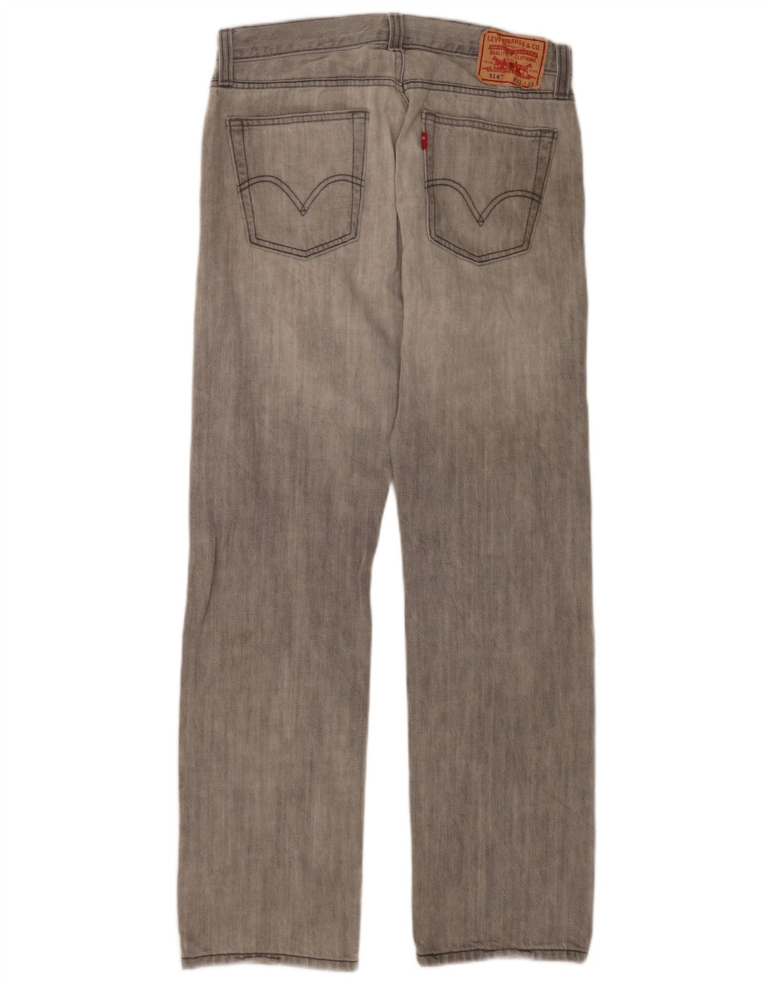 Calça jeans masculina Levi's 514 Slim Straight W32 L32 cinza algodão