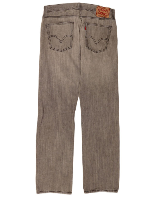Calça jeans masculina Levi's 514 Slim Straight W32 L32 cinza algodão
