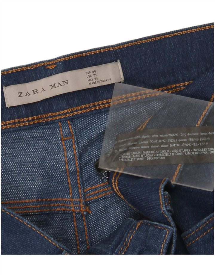 Zara Mens Slim Jeans EU 40 Médio W31 L31 Azul Marinho Algodão
