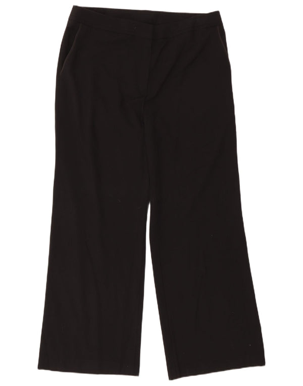 Calça casual feminina de perna larga Marks & Spencer Reino Unido 16 grande W36 L30 preta