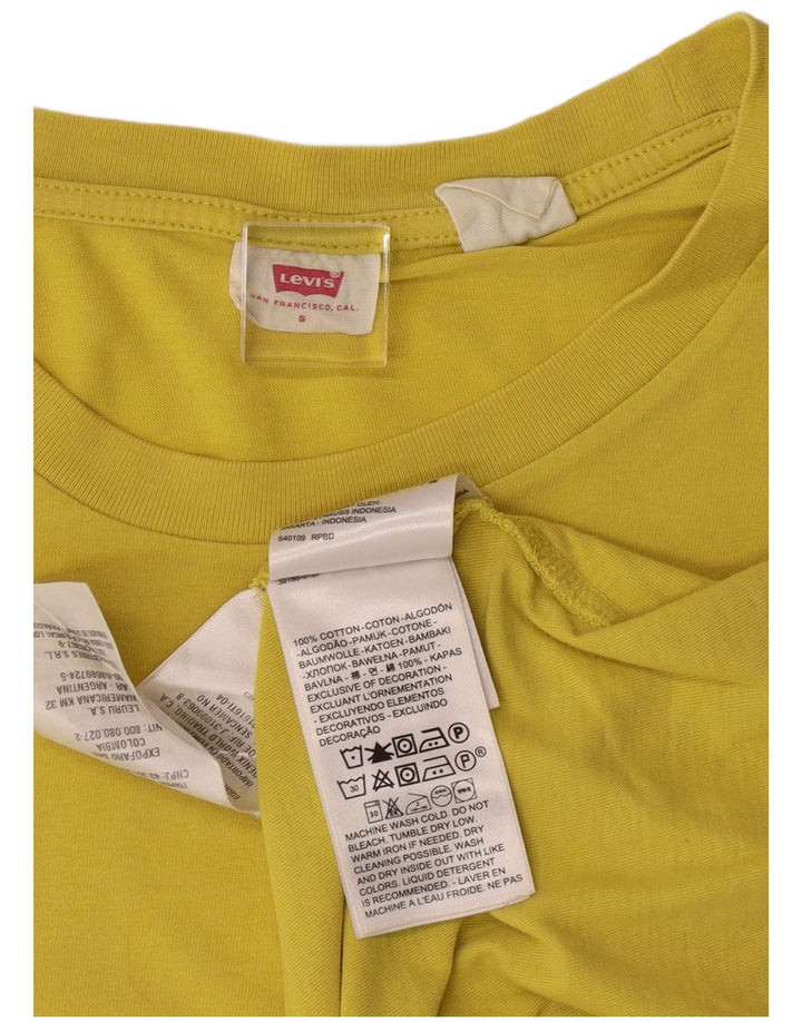 Camiseta masculina LEVI'S top pequeno algodão amarelo