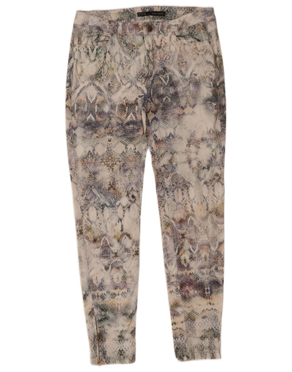 Zara Calça Chino Feminina Slim Médio W28 L27 Estampa Animal Multicolorida