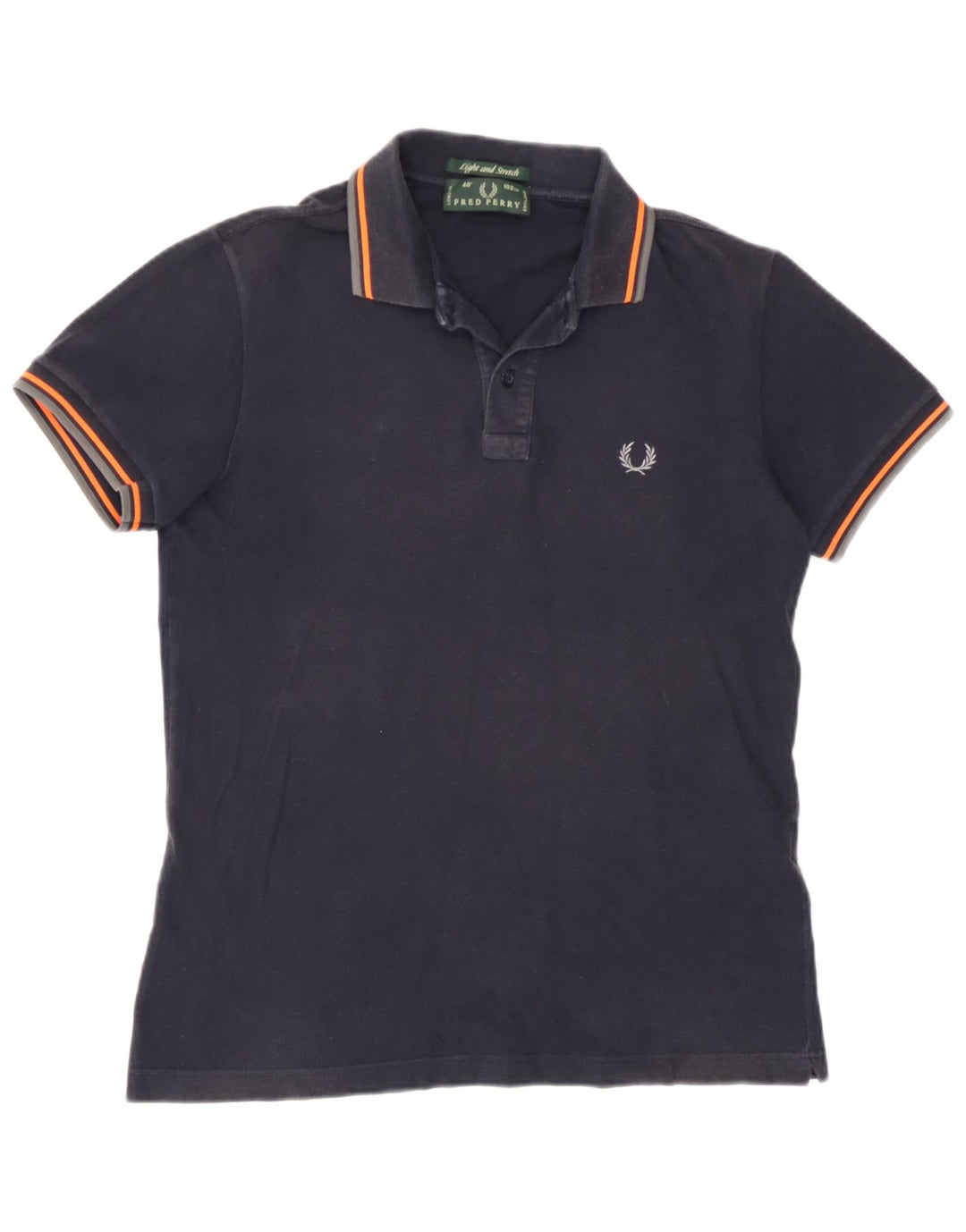 Camisa pólo masculina Fred Perry pequena algodão azul marinho