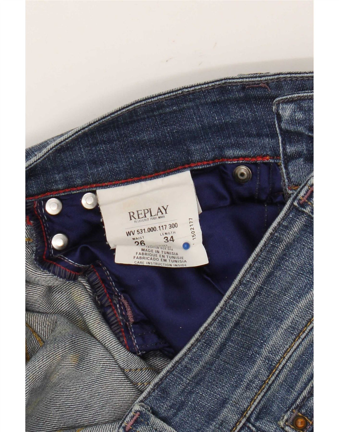 Replay Jeans Bootcut Feminino W26 L34 Azul Algodão
