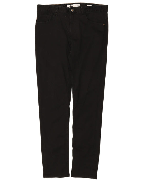 Zara Mens Slim Calça Casual EU 42 Grande W32 L30 Algodão Branco