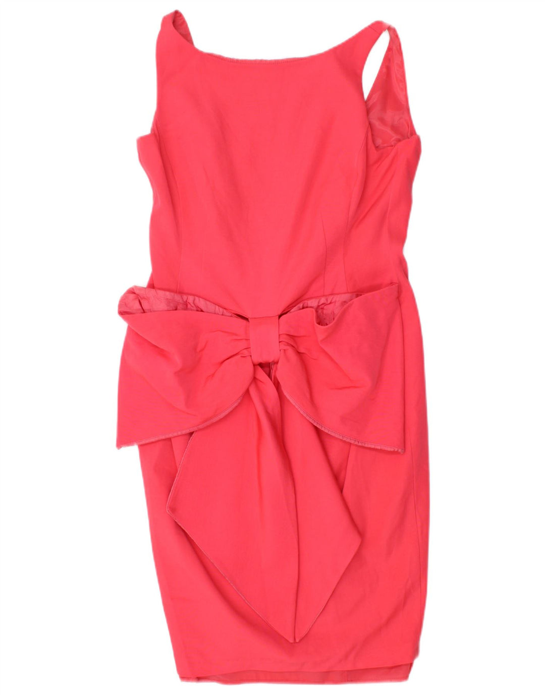 Vestido feminino Coast sem mangas com bainha UK 12 viscose rosa médio