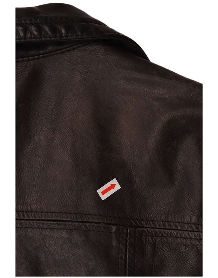 Jaqueta de couro feminina DAKOTA UK 16 grande couro preto clássico