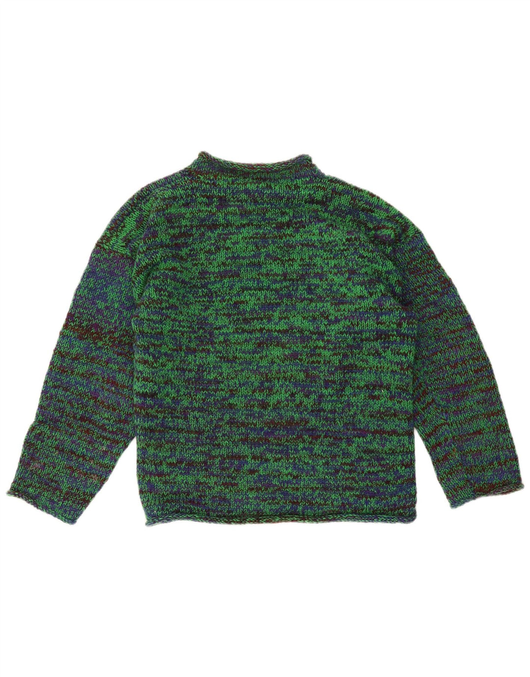 Suéter masculino Legend com gola redonda e algodão manchado verde médio