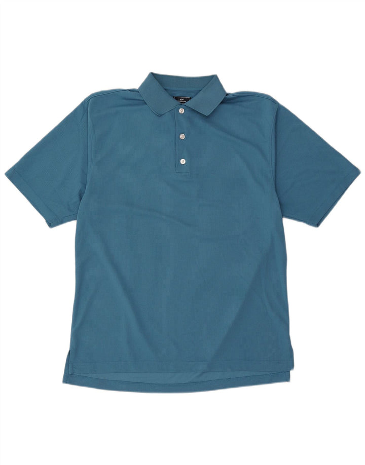 Camisa polo masculina Dockers grande azul poliéster