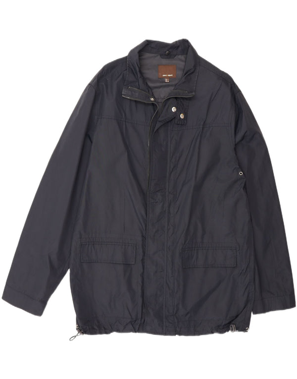 Jaqueta utilitária masculina Zara UK 40 grande nylon azul marinho