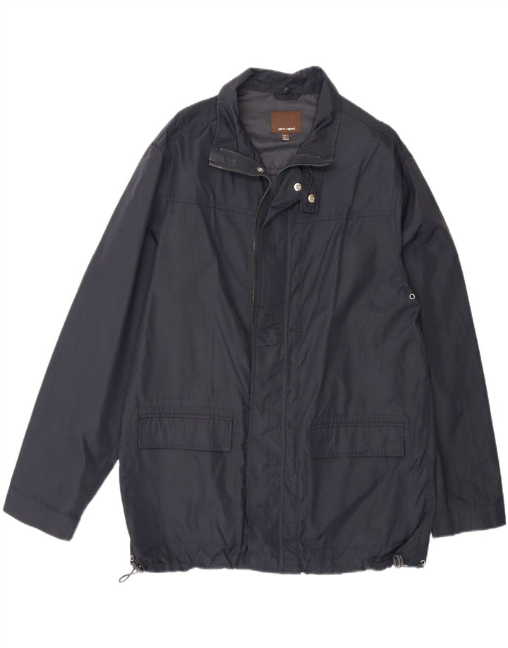 Jaqueta utilitária masculina Zara UK 40 grande nylon azul marinho