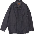 Jaqueta utilitária masculina Zara UK 40 grande nylon azul marinho