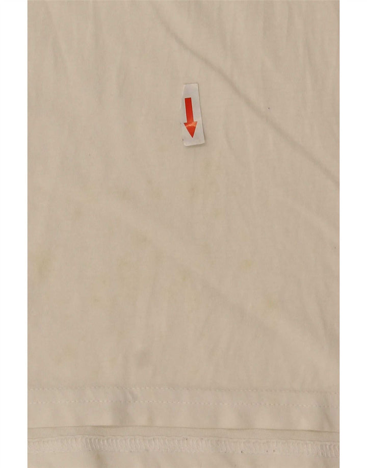 Camiseta gráfica masculina Carrera Top médio algodão branco