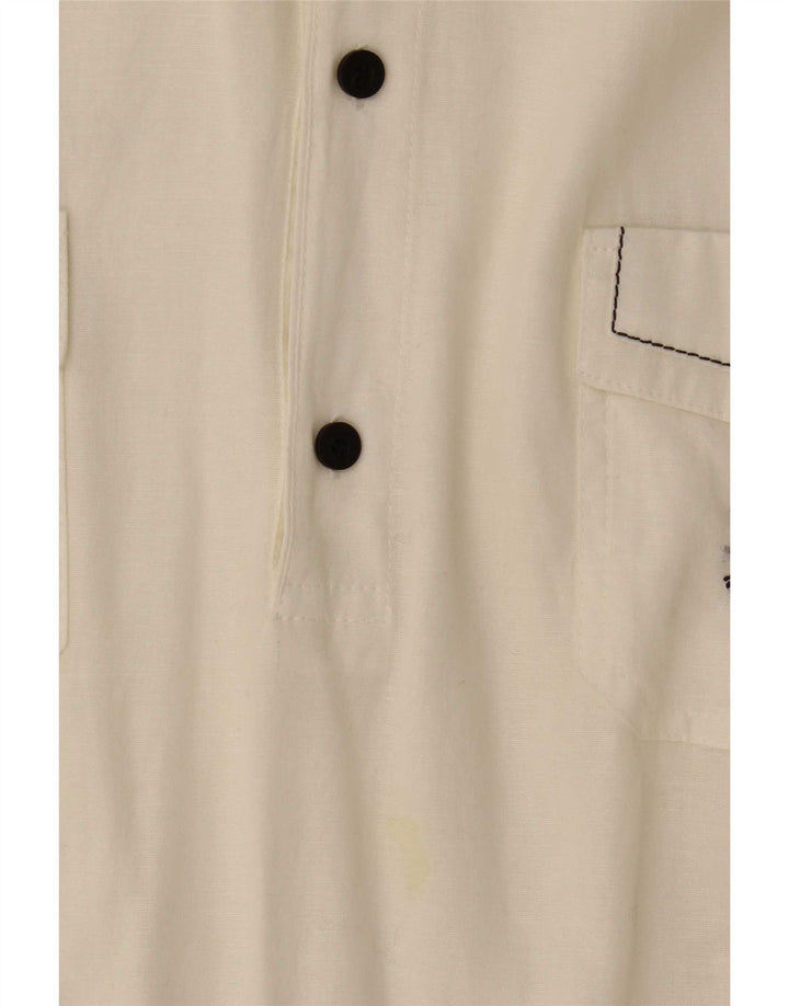 Pulôver masculino Navigare de manga curta 3XL algodão colorblock branco