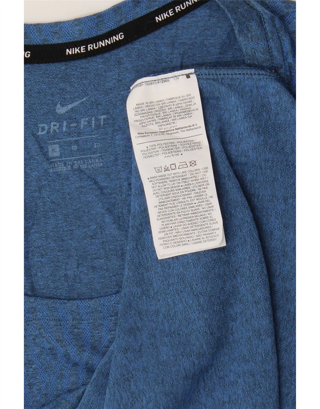 Colete Nike Masculino Dri Fit Top XL Azul Poliéster