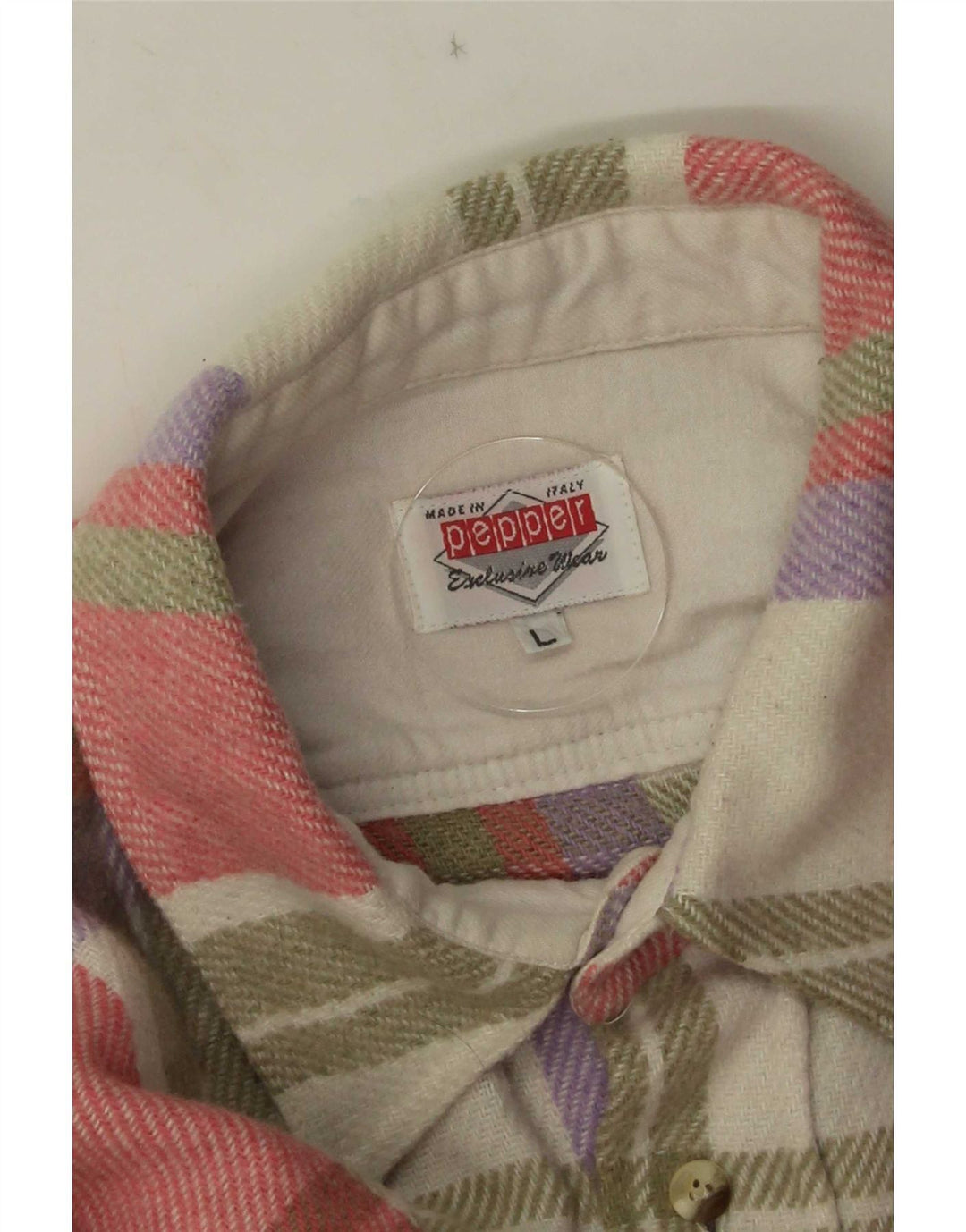 Camisa masculina vintage de flanela grande acrílico xadrez rosa