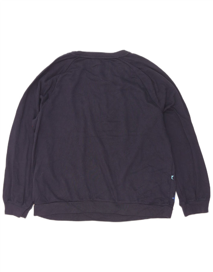 Suéter feminino Gap com padrão abstrato Reino Unido 18 XL azul marinho algodão