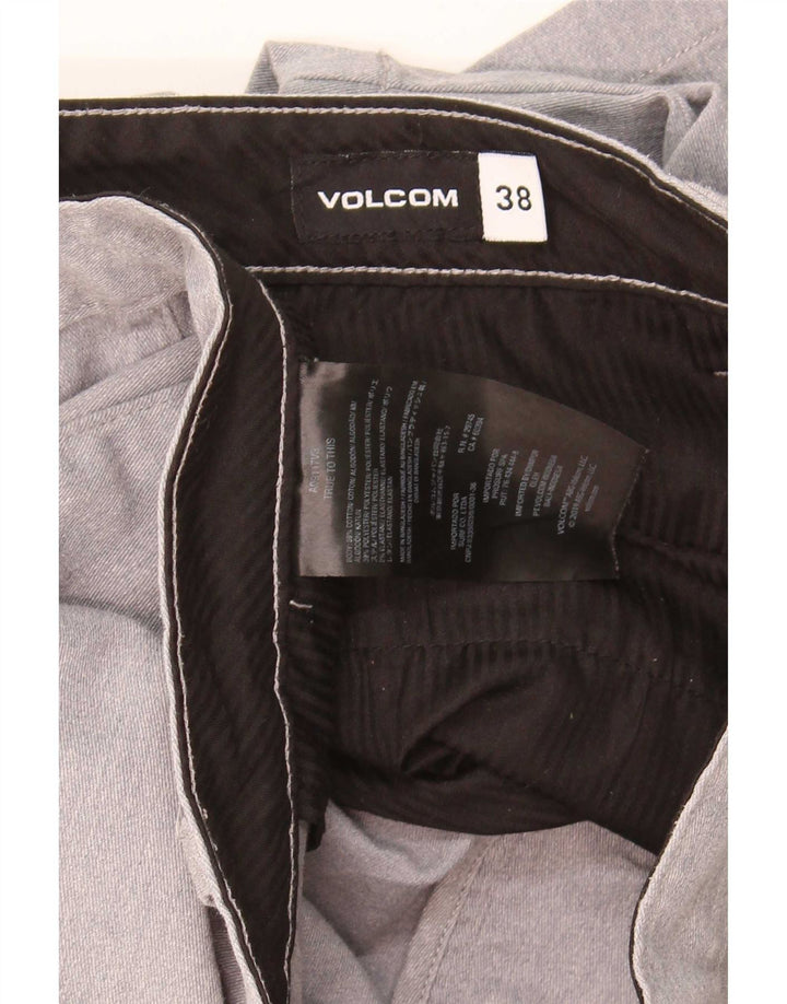 Volcom Mens Chino Shorts W38 XL Algodão Cinza