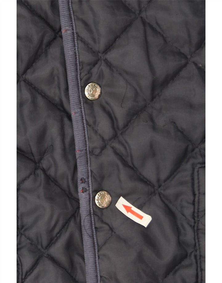 Colete reversível masculino vintage UK 38 médio vermelho geométrico