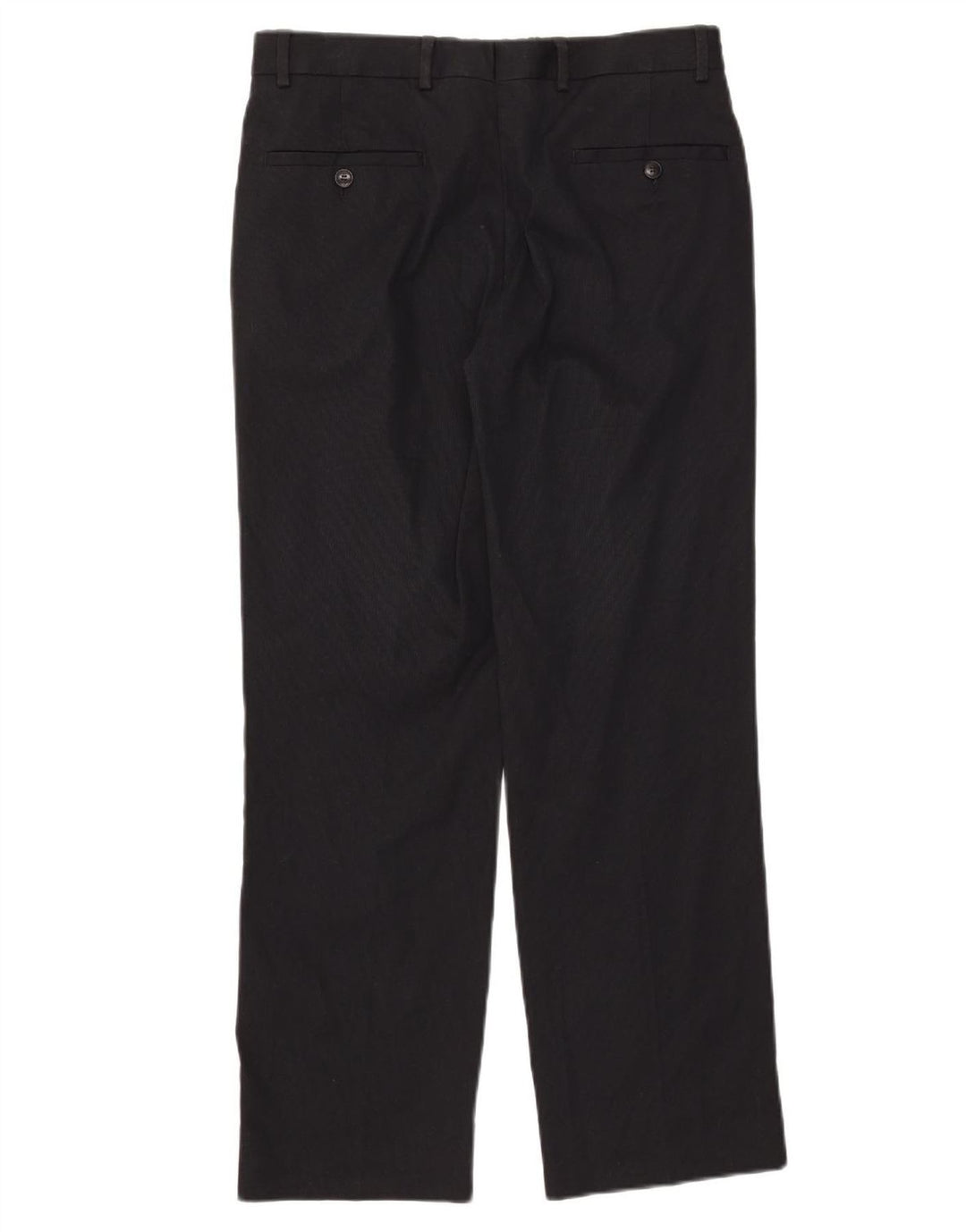 ZARA Calça Chino Masculina Reta UE 38 Pequena W30 L28 Algodão Preto