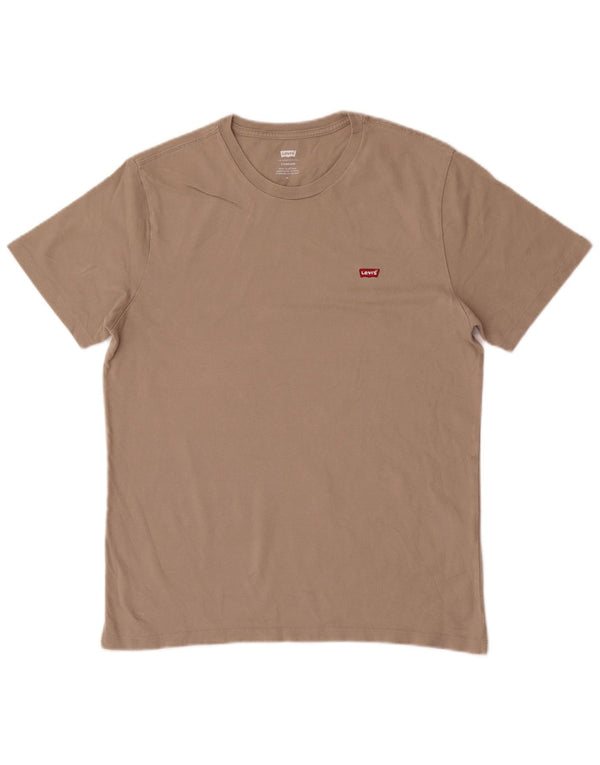 Camiseta masculina Levi's Standard Fit Top de algodão marrom médio