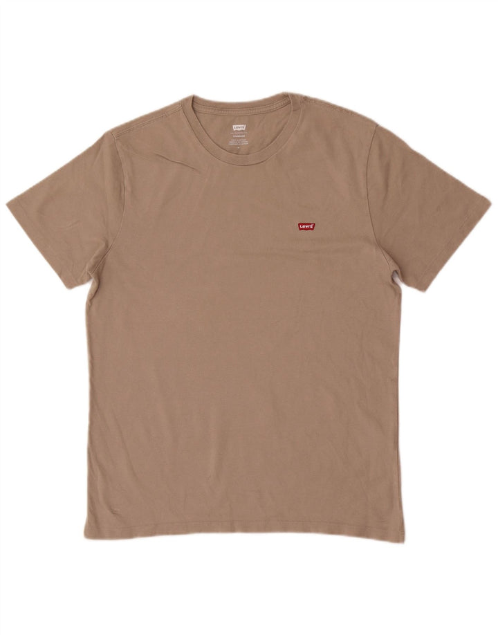 Camiseta masculina Levi's Standard Fit Top de algodão marrom médio
