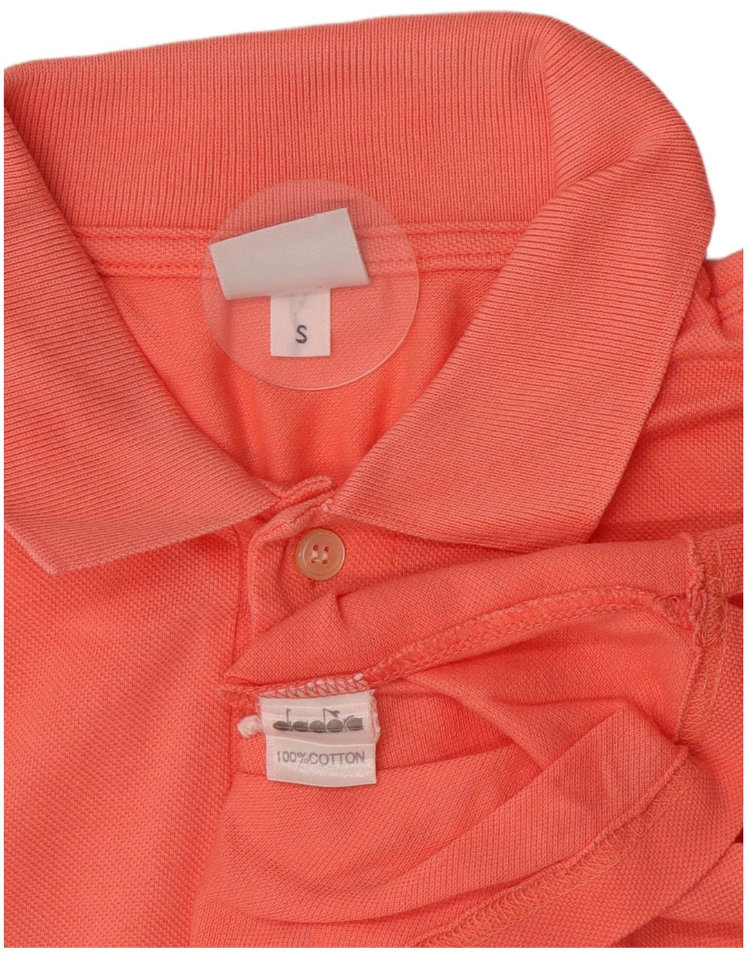 Camisa polo masculina Diadora pequena algodão rosa