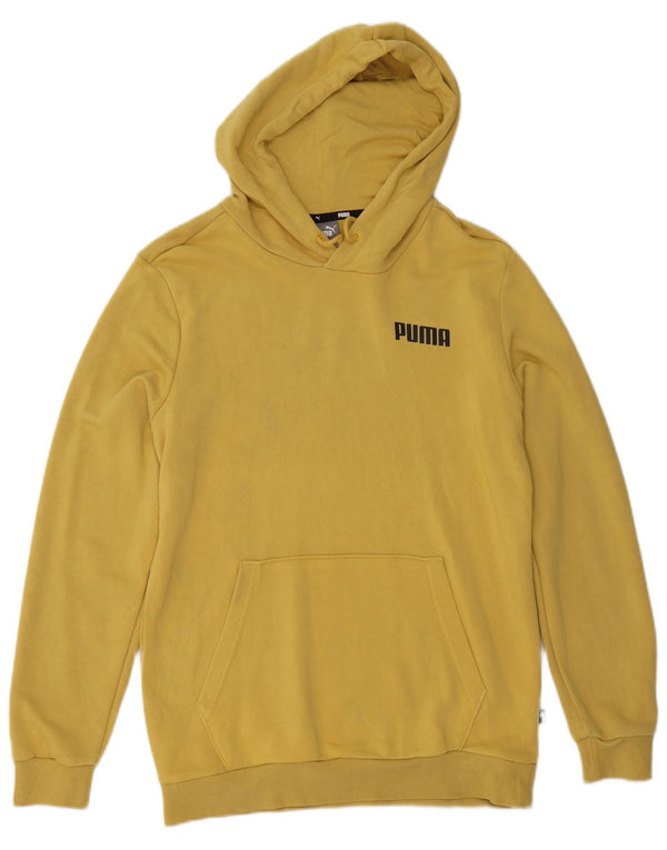 Puma Mens Hoodie Jumper Pequeno Algodão Amarelo