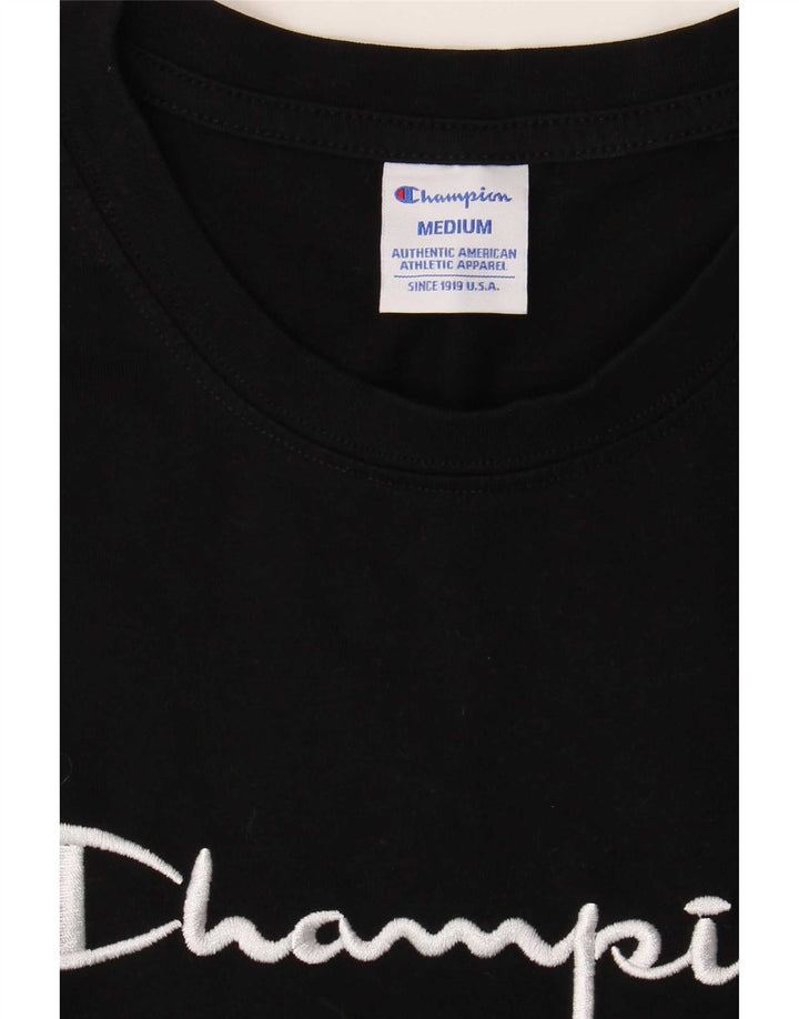Camiseta feminina estampada Champion UK 12 médio preto