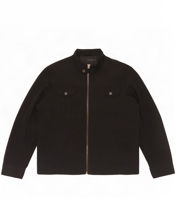 Jaqueta bomber masculina Calvin Klein Jeans Reino Unido 44 2XL algodão preto
