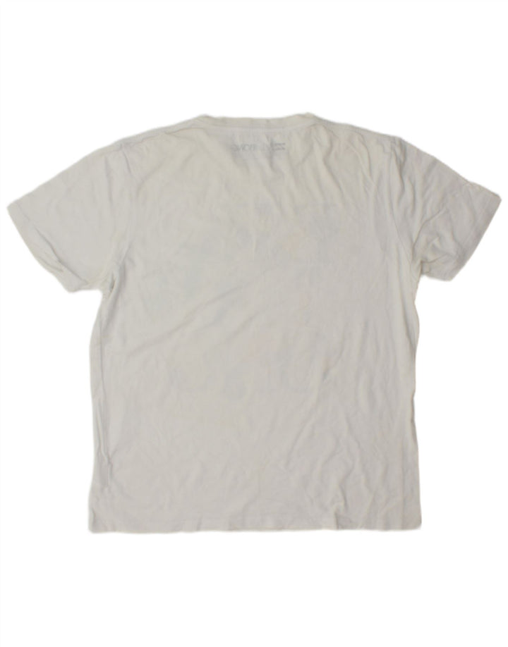 Camiseta gráfica masculina Billabong grande algodão branco