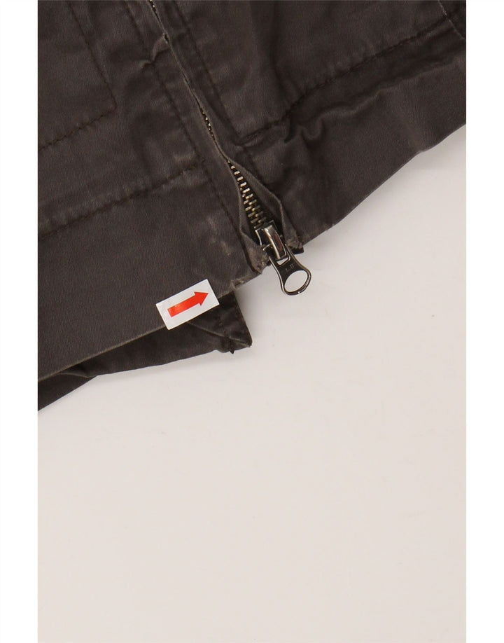 Jaqueta bomber feminina BENCH UK 10 pequeno algodão marrom