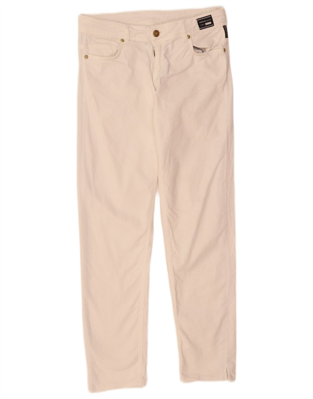 Jeans retos femininos VERSACE W28 L28 branco