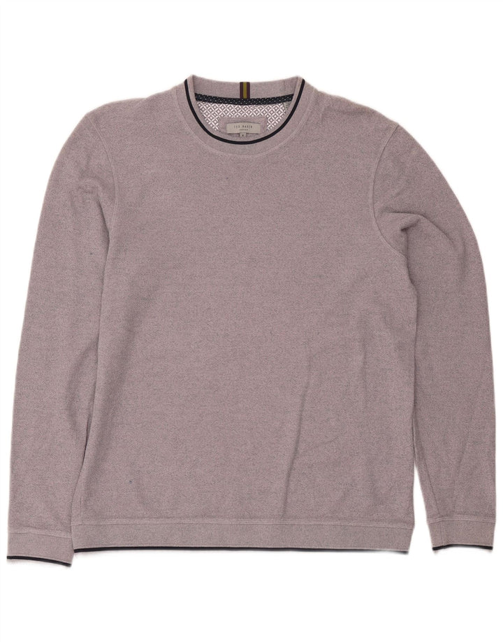 Ted Baker moletom masculino tamanho 4 grande algodão roxo