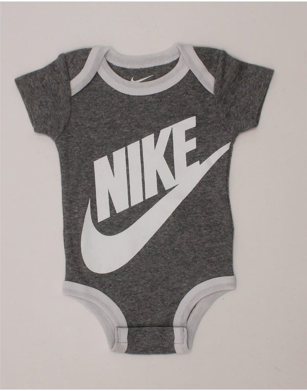 Macacão gráfico NIKE para meninos de 0 a 3 meses algodão cinza