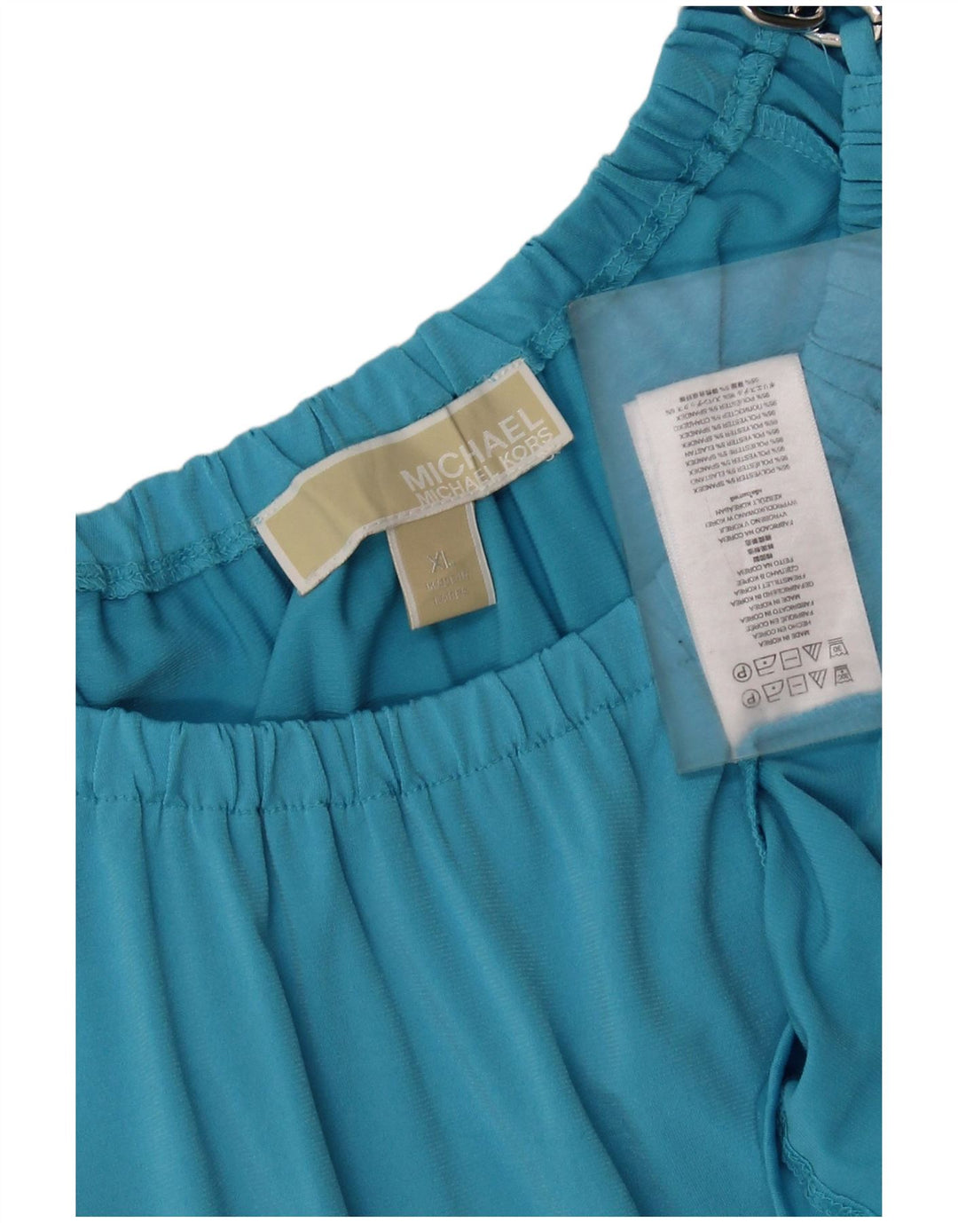 Blusa feminina de manga comprida MICHAEL KORS UK 18 XL azul poliéster